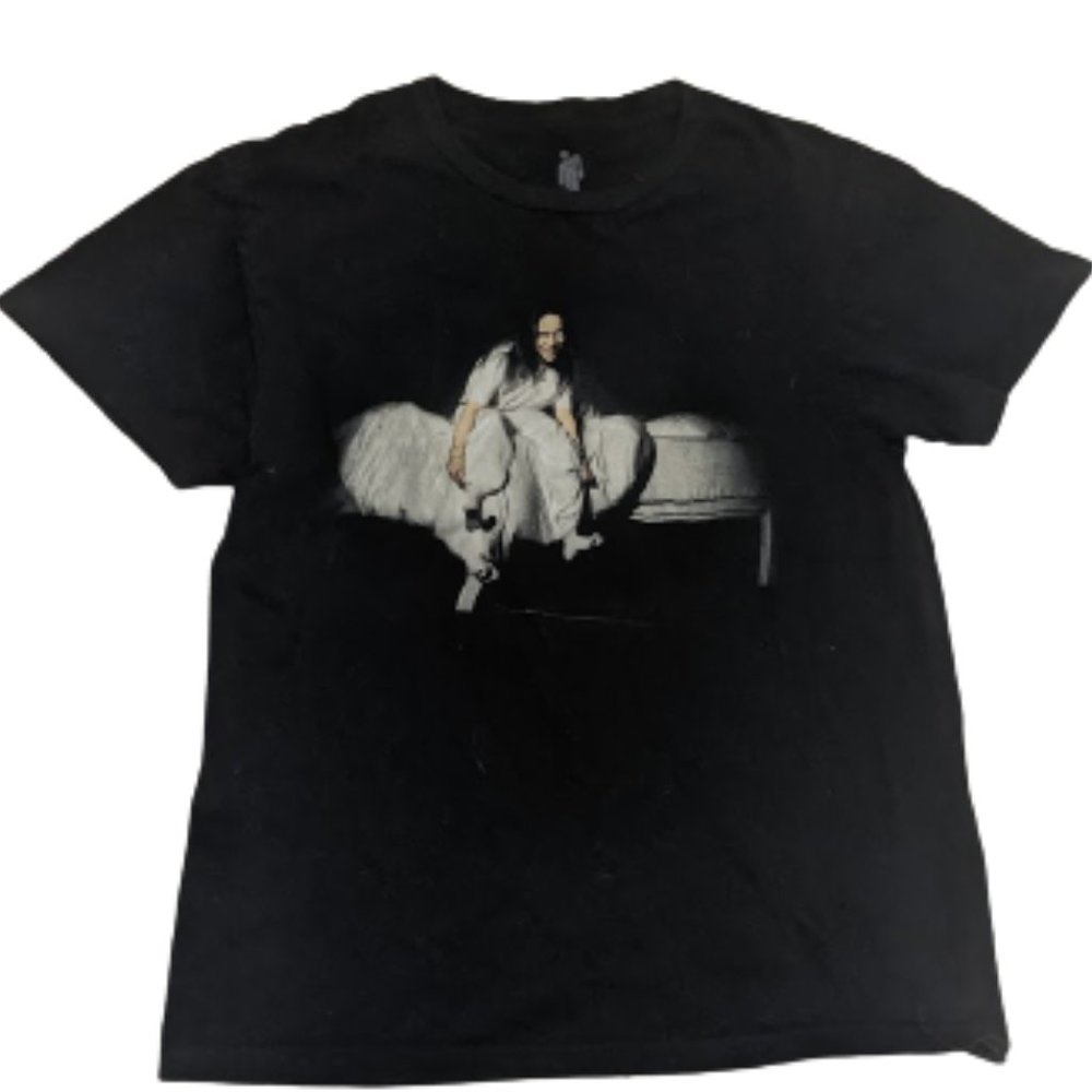 ---  BILLIE EILISH  Black T-Shirt  Size Small